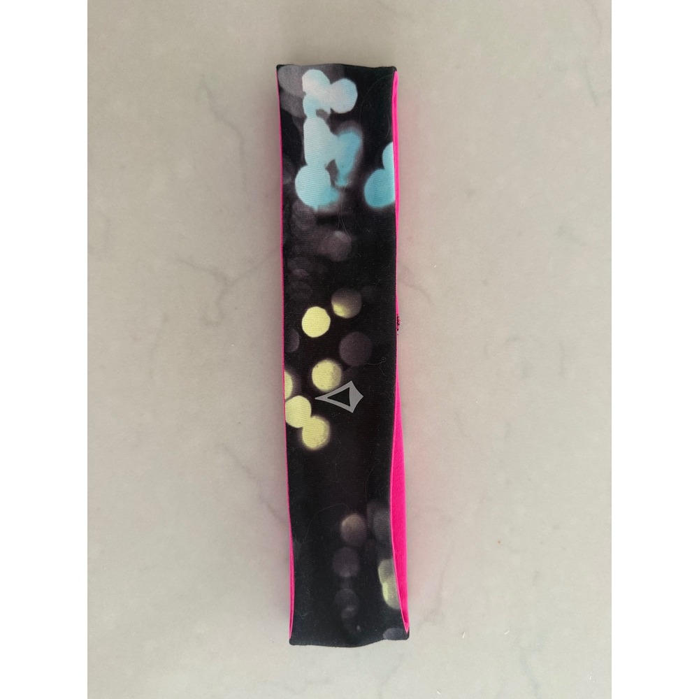 Ivivva Lululemon Reversible Headband Bokeh Light Print Pink Athletic Kids